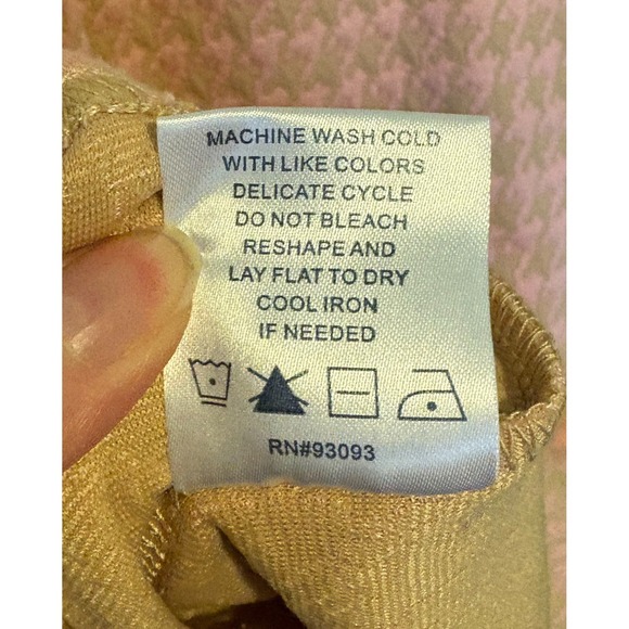 Tyler Boe Pink Tan Houndstooth Funnel Neck Dress XS Retro Mod Cozy - Picture 7 of 8